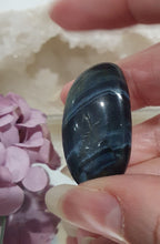 Load image into Gallery viewer, Blue Tigers Eye Crystal Tumble Stone 30mm | Inspires Courage AMAZING SHINE 1