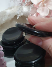 Load image into Gallery viewer, Worry Stone" Black Obsidian Crystal Carving Stone.
INSPIRES PROTECTION AND BALANCE