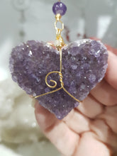 Load image into Gallery viewer, Soul-Connector-Attractor-Crystal-Energy-Enhancer-Amethyst-Stone-Suncatcher-Hanger-Ornament-Moonlight-