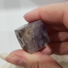 Load image into Gallery viewer, Die Dice Crystal Carving Amethyst Stone 20mm 2 INCLUSIONS UNEVEN