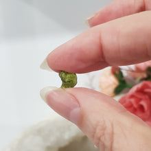 Load image into Gallery viewer, Peridot Crystal Gemstone Small Roughs / Specimen in display case 8mm / .70 carat (approx) 3 SUPER AFFORDABLE!