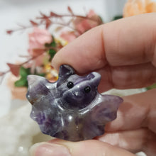 Load image into Gallery viewer, Bat Crystal Carving Amethyst Stone 45mm 1