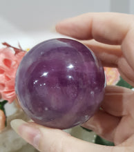 Load image into Gallery viewer, Purple-Fluorite-Crystal-Sphere-Carving-Stone-Moonlight-Crystals-Australia