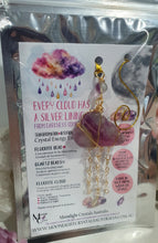 Load image into Gallery viewer, Lovely "EVERY CLOUD HAS A SILVER LINING" Fluorite Cloud gold wired Crystal Energy Enhancer© Hanger Ornament Suncatcher.
From Darkness comes Light.
TRANSFORMATION / INTUITION / SPIRITUALITY
Beautiful Fluorite Cloud Crystal Carving beaded with Fluorite & Quartz. wired in Gold