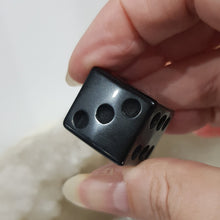 Load image into Gallery viewer, Die Dice Crystal Carving Black Obsidian Gemstone stone 20mm 3