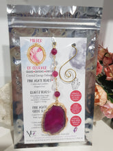 Load image into Gallery viewer, Mirror-of-Courage-Pink-Agate-Geode-Slice-Stone-Crystal-Energy-Enhancer-Hanger-Suncatcher-Ornament-Moonlight-Crystals-Australia-Crystal-Suncatchers-Crystal-Hangers-Crysal-Ornaments-Christmas-Ornaments