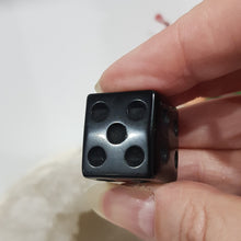 Load image into Gallery viewer, Die Dice Crystal Carving Black Obsidian Gemstone stone 20mm 3