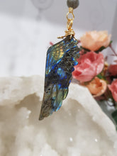 Load image into Gallery viewer, Feather-of-an-Angel-Crystal-Energy-Enhancer-Suncatcher-Hanger-Ornament-Labradorite-Stone-Moonlight-Crystals-Australia