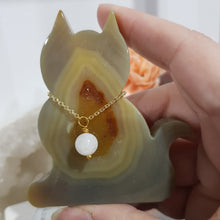 Load image into Gallery viewer, Cat-Agate-Crystal-Carving-Stone-with-Moonstone-collar-Necklace-Moonlight-Crystals-Australia