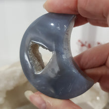 Load image into Gallery viewer, Crystal Agate Moon with druzy