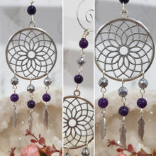 Load image into Gallery viewer, The-Dream-Catcher-of-Insight-and-Protection-Amethyst-Crystal-Energy-Enhancer-Suncatcher-Ornament-Hanger-Amethyst-Gemstone-Healing-Moonlight-Crystals-Australia