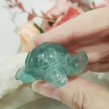 Load image into Gallery viewer, Turtle Fluorite Crystal Carving Stone 40mm 15