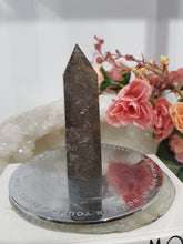 Load image into Gallery viewer, Smokey Quartz Crystal Point Tower Stone 75mm 12 - SCRATCHES