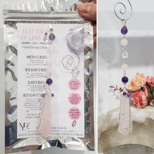Load image into Gallery viewer, Sceptor-of-Love-Rose-Quartz-Crystal-Energy-Enhancer-Hanger-Ornament-Sun-catcher-Moonlight-Crystals-Australia-Quality-Crystals-at-Affordable-Prices-Suncatchers-Australia-Handcrafted-Sun-Catchers