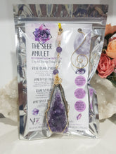 Load image into Gallery viewer, The-Seer-Amulet-Crystal-Energy-Enhancer-Hanger-Suncatcher-Ornament- Amethyst-Stone-Moonlight-Crystals-Australia