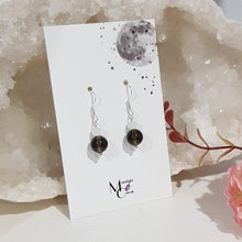 Load image into Gallery viewer, Smokey Quartz & Quartz Crystal bead silver 8mm Earrings Gemstone E80