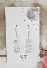 Load image into Gallery viewer, Quartz chip bead silver Earrings E5