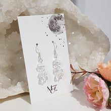 Load image into Gallery viewer, Quartz chip bead silver Earrings E5