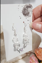 Load image into Gallery viewer, Quartz chip bead silver Earrings E5