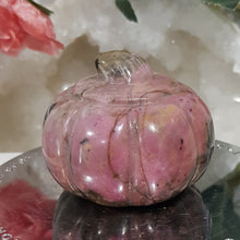 Load image into Gallery viewer, Pumpkin Rhodonite Crystal Carving Gemstone 50mm HALLOWEEN