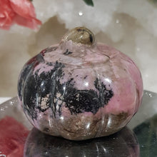 Load image into Gallery viewer, Pumpkin Rhodonite Crystal Carving Gemstone 50mm HALLOWEEN