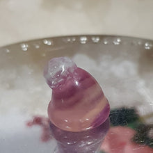 Load image into Gallery viewer, Mini Collectables crystal carving SANTA HAT fluorite 68