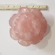 Load image into Gallery viewer, lotus flower Rose Quartz crystal carving 55mm 2