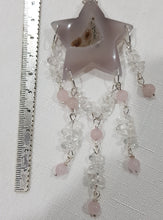 Load image into Gallery viewer, SHOOTING STAR - GUIDANCE / LOVE / MAGIC - Druzy Agate Shooting Star Silver Wired Crystal Energy Enhancer© / Hanger / Ornament / Sun catcher 210mm 3