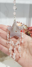 Load image into Gallery viewer, SHOOTING STAR - GUIDANCE / LOVE / MAGIC - Druzy Agate Shooting Star Silver Wired Crystal Energy Enhancer© / Hanger / Ornament / Sun catcher 210mm 3