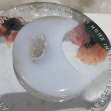 Load image into Gallery viewer, Druzy Agate crystal crescent moon carving stone 65mm 4