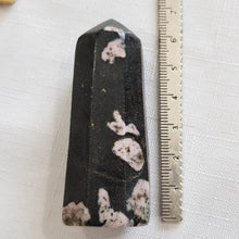 Load image into Gallery viewer, Black Flower Jasper crystal point stone 65mm 2