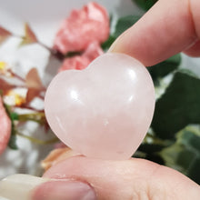 Load image into Gallery viewer, Heart Rose Quartz Crystal carving Stone 30mm 6