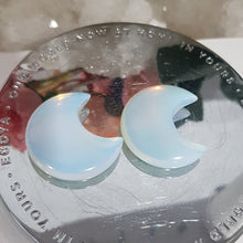 Load image into Gallery viewer, Moon Crescent opalite crystal carving 30mm