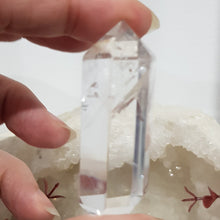 Load image into Gallery viewer, Clear Quartz crystal DT Double Terminated point stone 60mm 2
