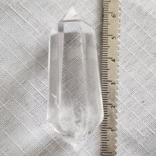 Load image into Gallery viewer, Clear Quartz crystal DT Double Terminated point stone 60mm 3
