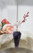 Load image into Gallery viewer, Amethyst crystal stone pendulum 1
