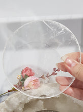 Load image into Gallery viewer, Selenite crystal round slab charging plate display 120mm
