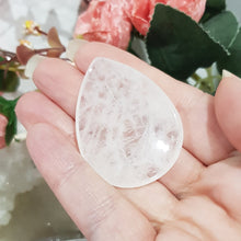 Load image into Gallery viewer, Quartz crystal tear drop Worry Stone Carving gemstone 45mm
