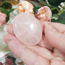 Load image into Gallery viewer, Worry Stone Rose Quartz crystal Carving gemstone 45mm 1
