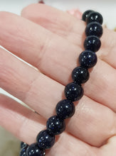 Load image into Gallery viewer, Blue Sandstone Crystal 8mm Beaded Bracelet Gemstone 6.5 inch B71
