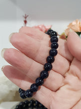 Load image into Gallery viewer, Blue Sandstone Crystal 8mm Beaded Bracelet Gemstone 6.5 inch B71
