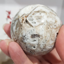 Load image into Gallery viewer, Sphalerite Sphere Crystal Carving Stone with silver stand 60mm 1
