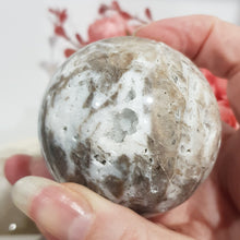 Load image into Gallery viewer, Sphalerite Sphere Crystal Carving Stone with silver stand 60mm 1
