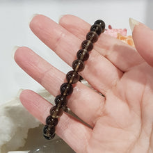 Load image into Gallery viewer, Smokey Quartz Crystal Bracelet 8mm gemstone beaded Bracelet 8 inch B82
