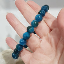 Load image into Gallery viewer, Apatite Crystal Bracelet 10mm gemstone beaded Bracelet 8 inch B95
