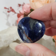 Load image into Gallery viewer, Sodalite crystal heart crystal carving gemstone 30mm 3
