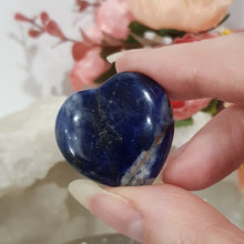 Load image into Gallery viewer, Sodalite crystal heart crystal carving gemstone 30mm 3
