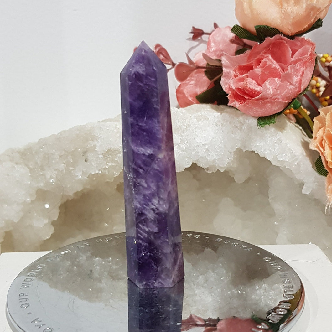 Amethyst crystal point gemstone 75mm 1