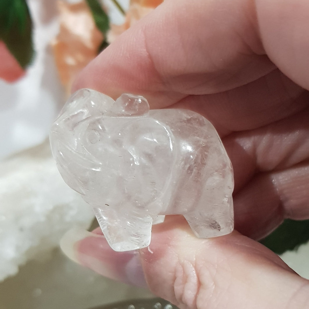 Elephant Quartz Crystal Carving Gemstone 35mm 1