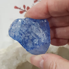 Load image into Gallery viewer, Crackle Quartz BLUE Crystal stone gemstone 40mm 2
